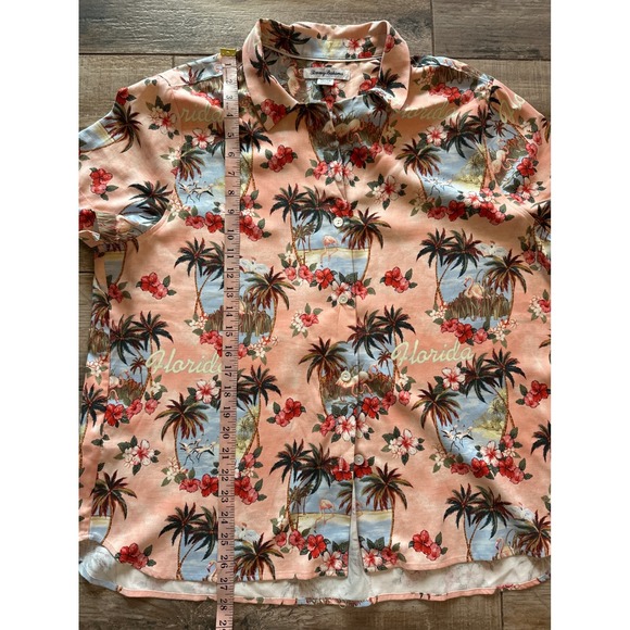 TOMMY BAHAMA "GREETINGS FROM FLORIDA " silk XL - Picture 11 of 11